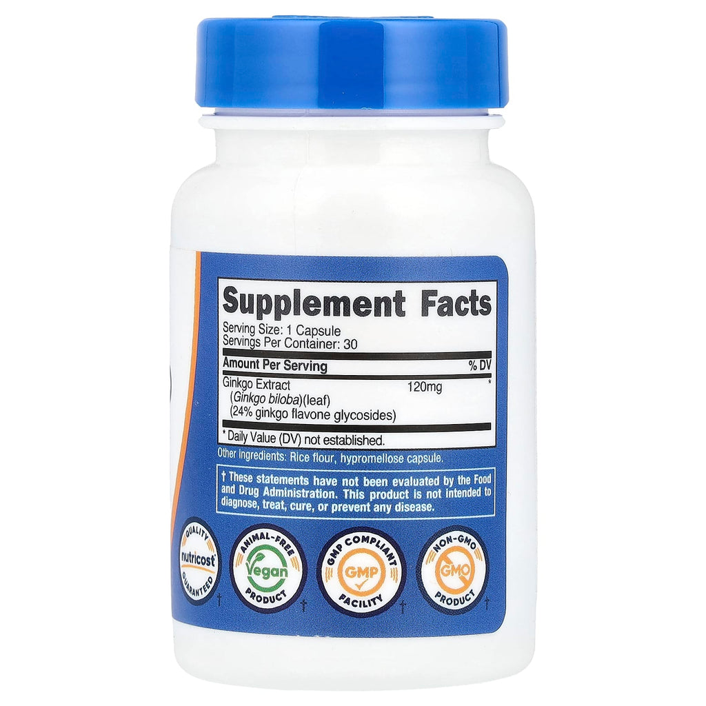 Nutricost ginkgo biloba 120 mg leaf extract by Nutricost