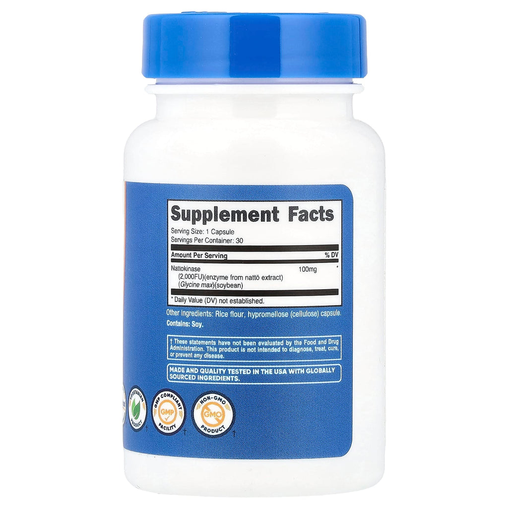 Nutricost Nattokinase 2,000 FU Dietary Supplement 60 Capsules Nutricost Brand by Nutricost