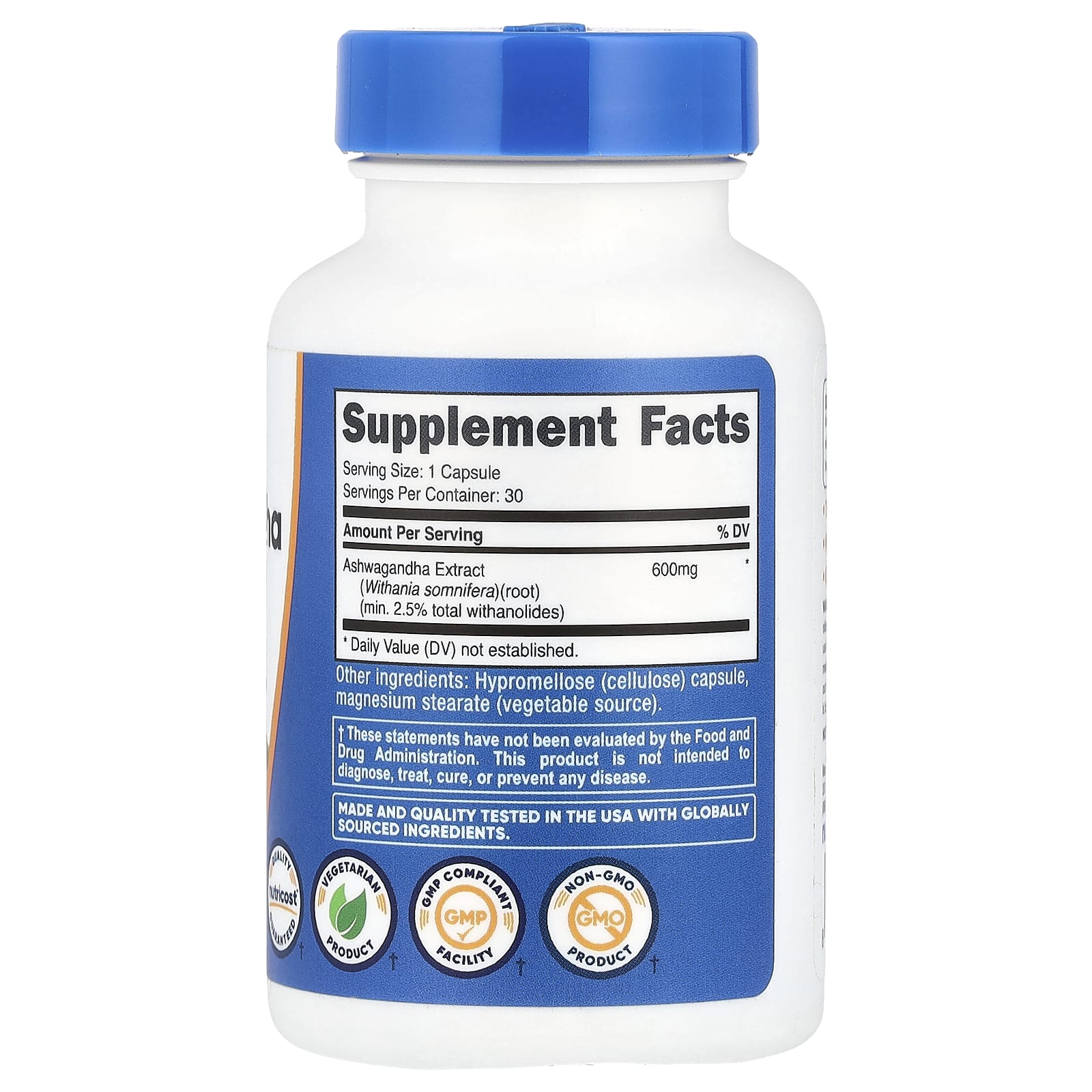 Nutricost ashwagandha root extract 600 mg capsule by Nutricost