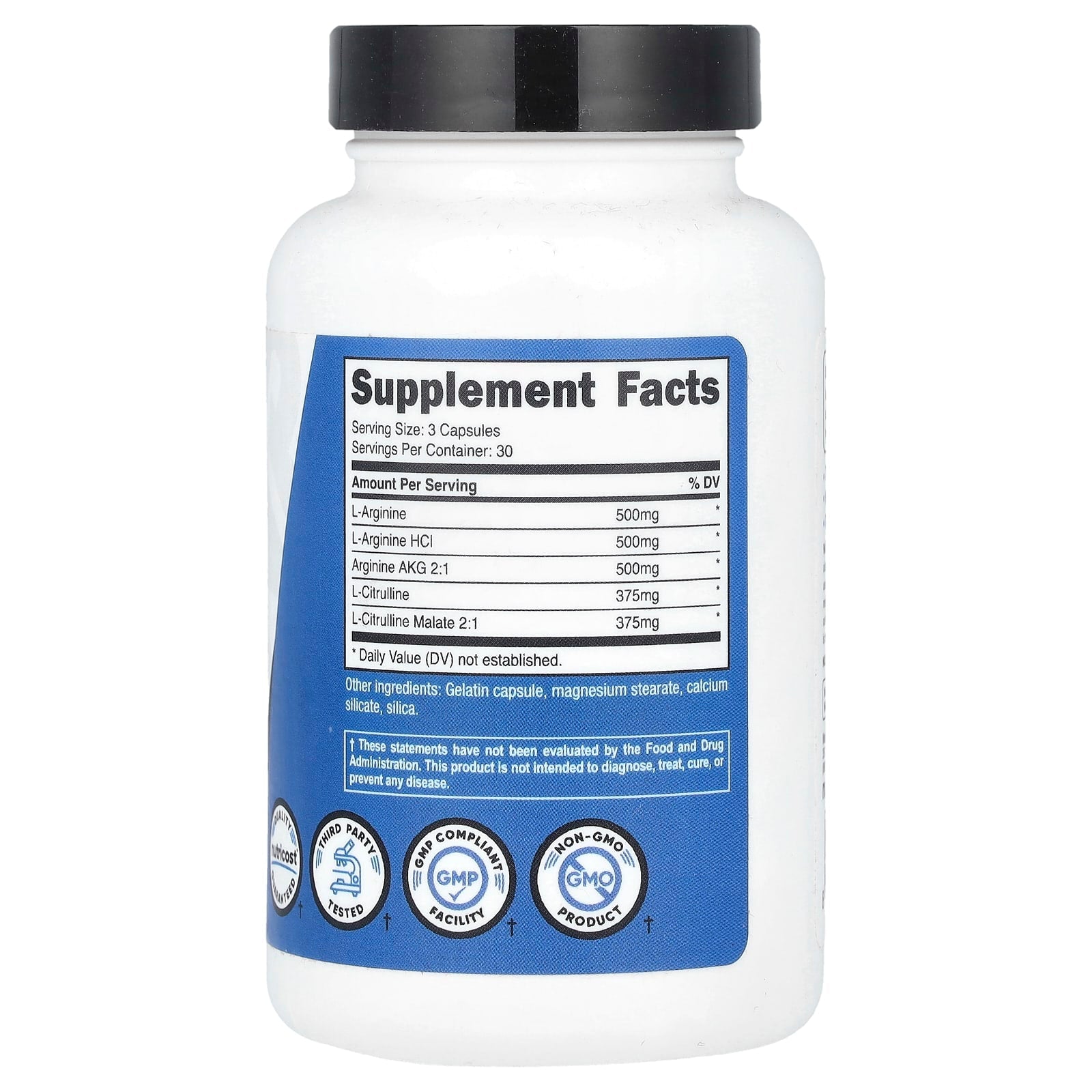 Nutricost performance nitric oxide booster capsules by Nutricost