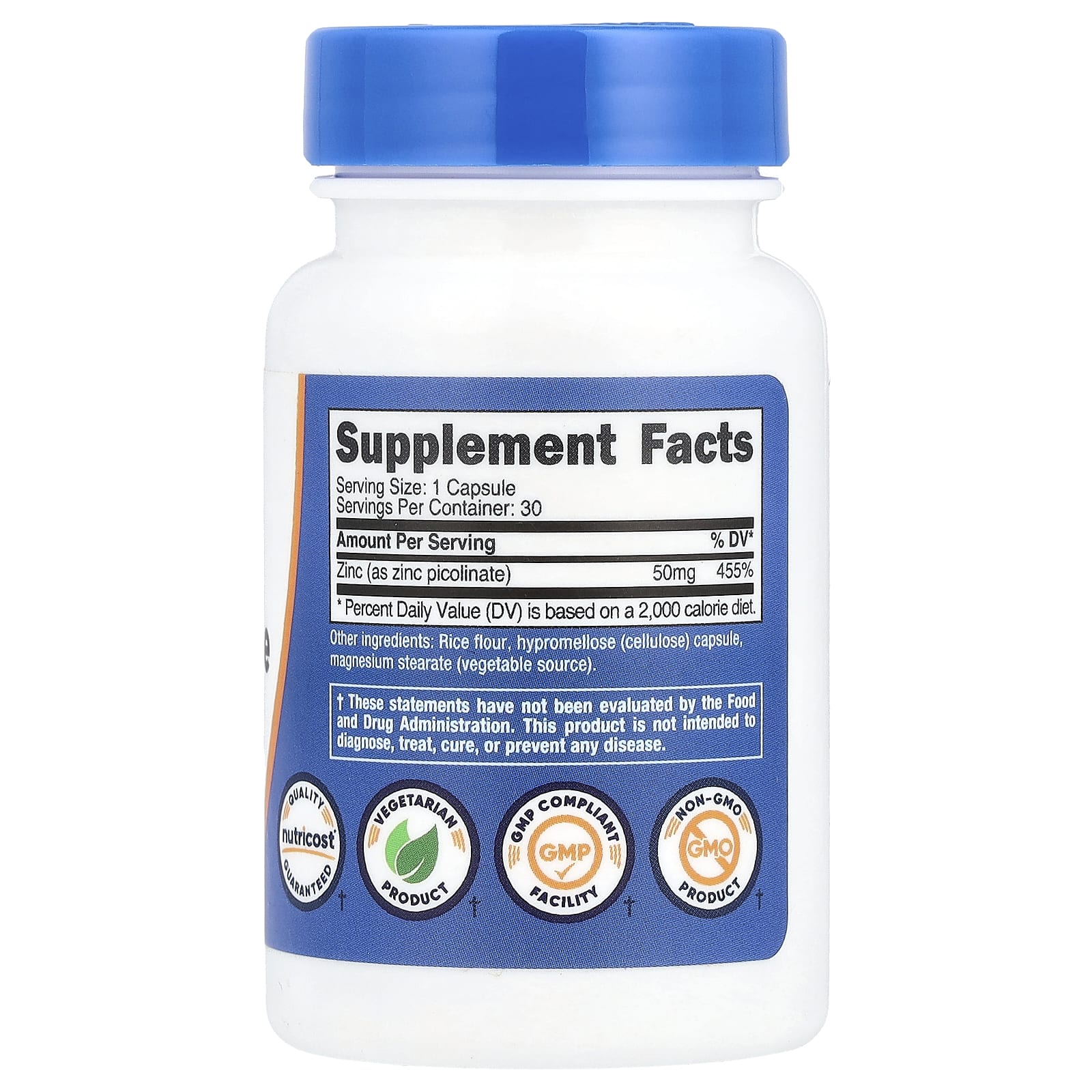 Nutricost zinc picolinate 50 mg per unit by Nutricost