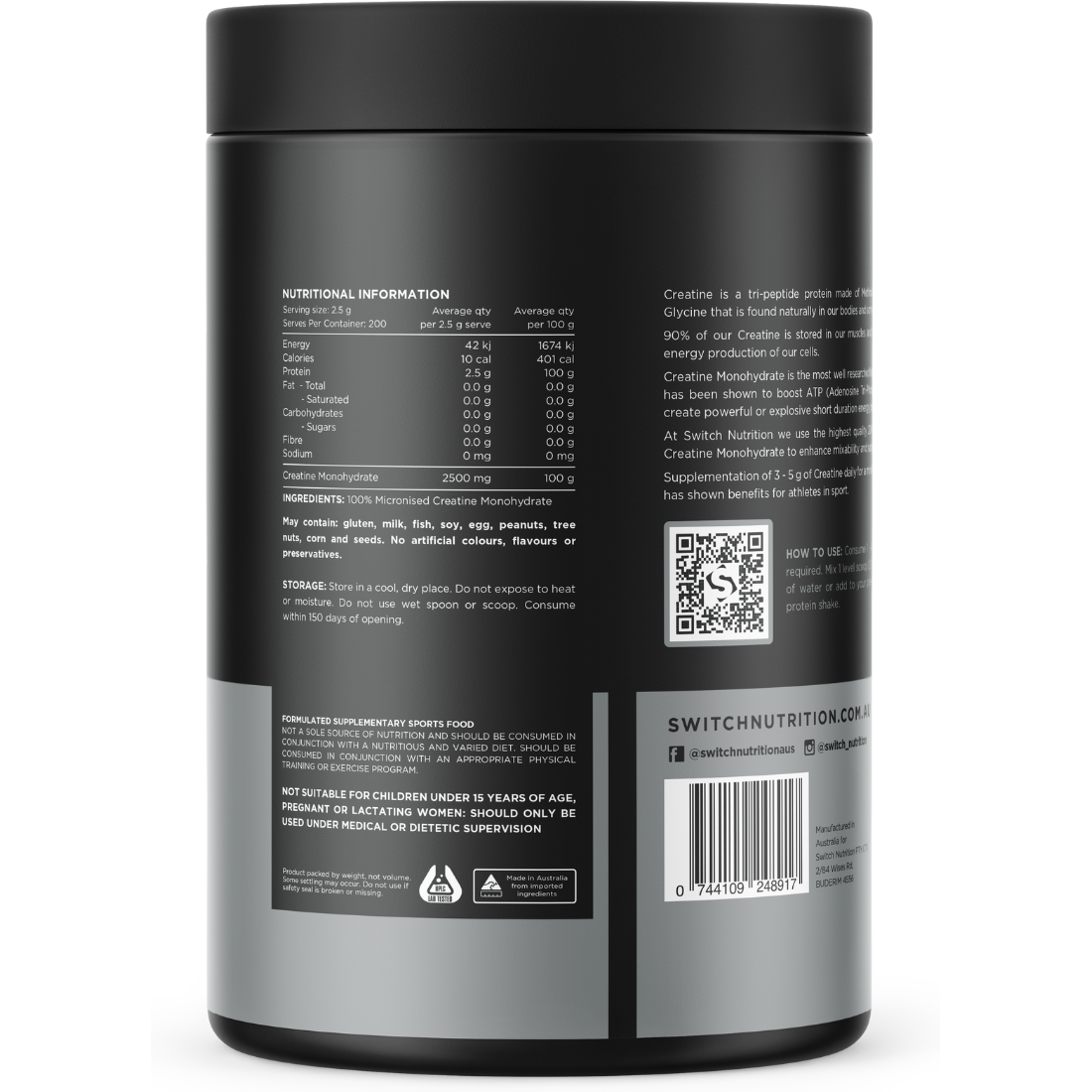 Creatine monohydrate 500 g powder dietary supplement by My Store