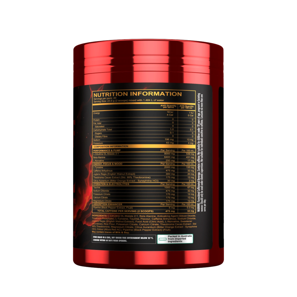 OCD Nutrition Gates Of Hell Pre Workout Powder 20 Servings
