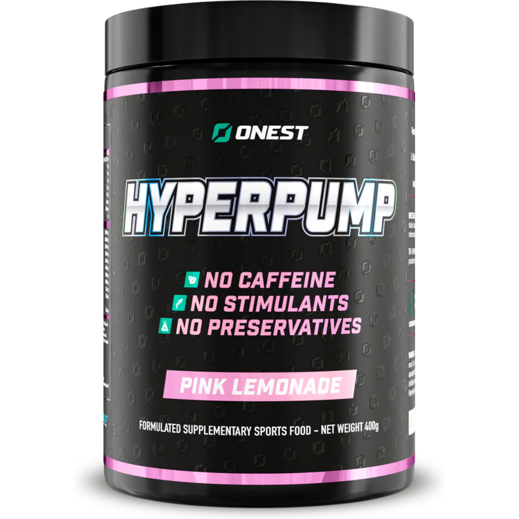 Onest Hyperpump Pre-Workout No Caffeine Pink Lemonade Flavour Powder Australia Market by My Store