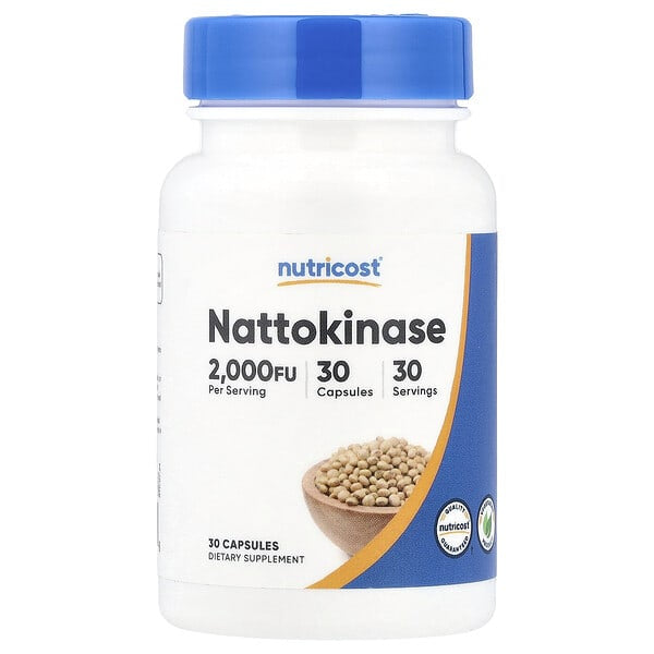 Nutricost Nattokinase 2,000 FU Dietary Supplement 60 Capsules Nutricost Brand by Nutricost