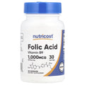 Nutricost folic acid 1,000 mcg dietary supplement by Nutricost