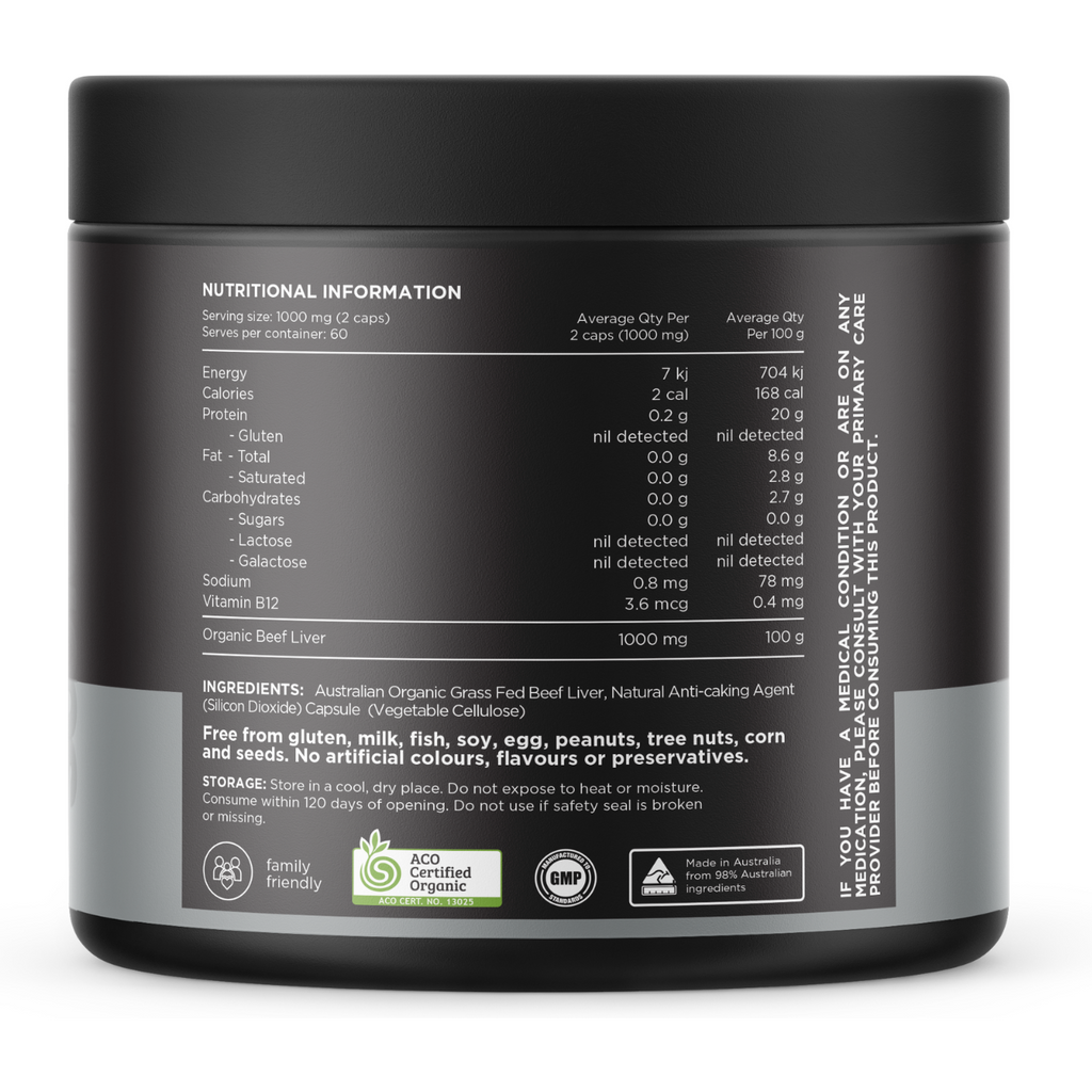 Organic Beef Liver 120 by My Store