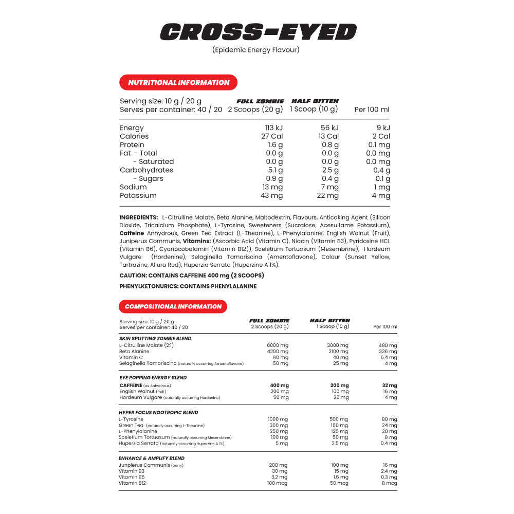 Zombie labs cross eyed extreme dietary supplement by Zombie Labs