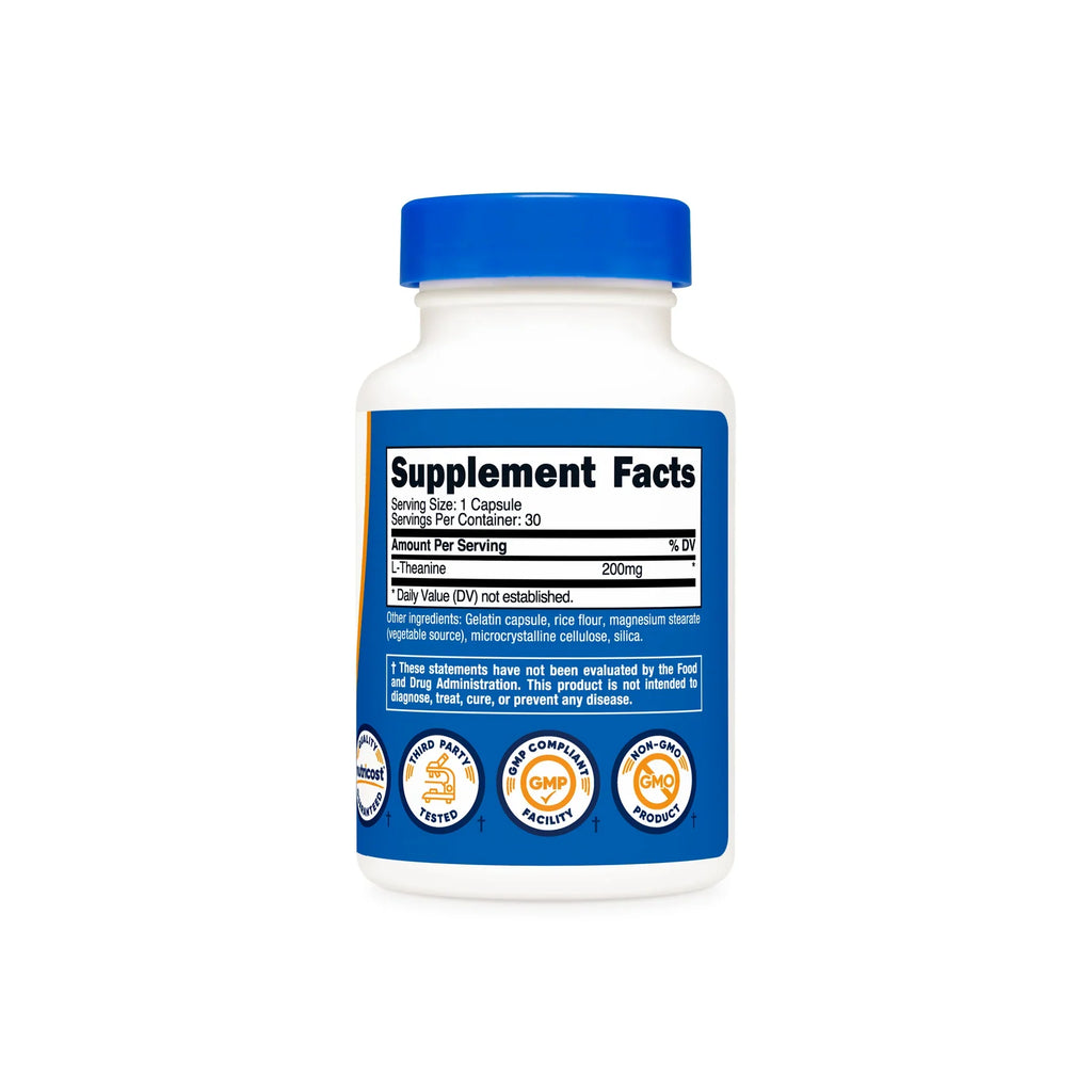 Nutricost L-Theanine 200 mg capsules by Nutricost