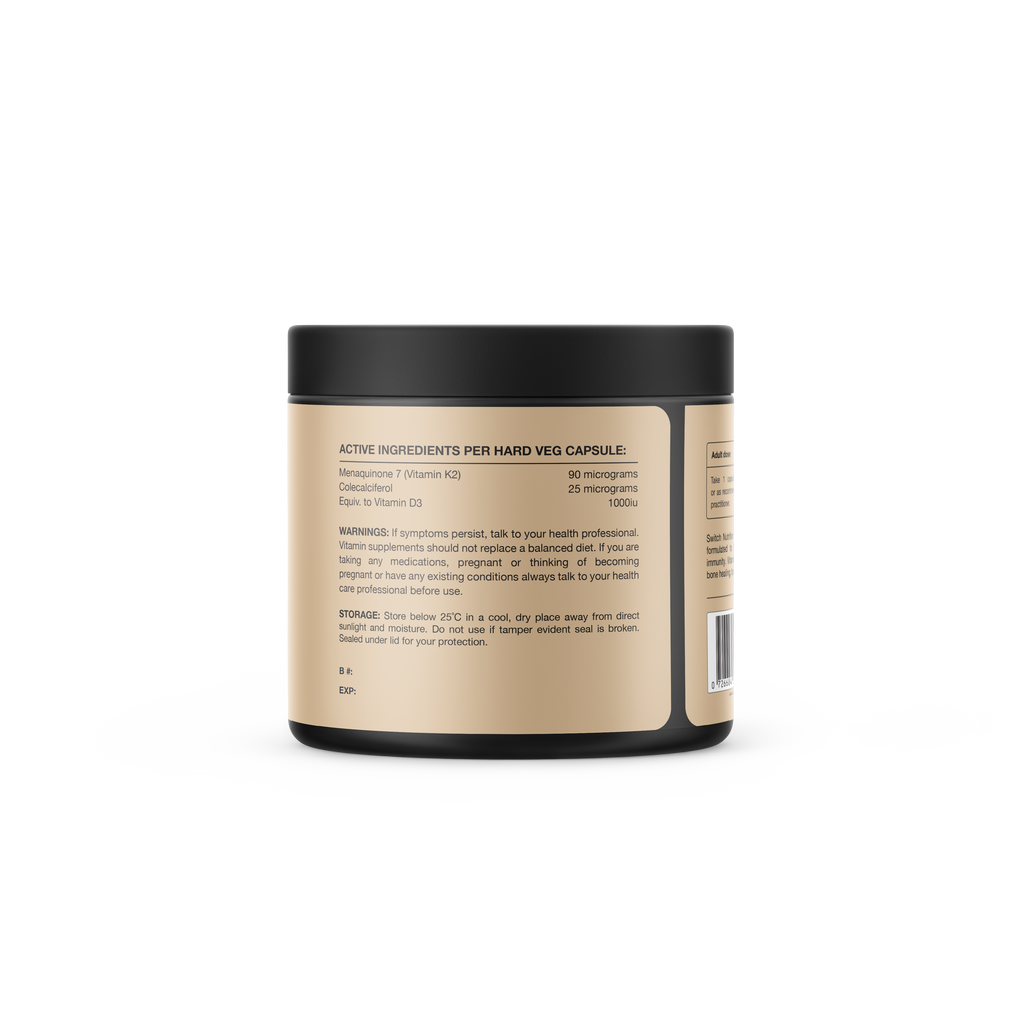 Switch nutrition vitamin d3 k2 capsule 60 capsules by Switch nutrition